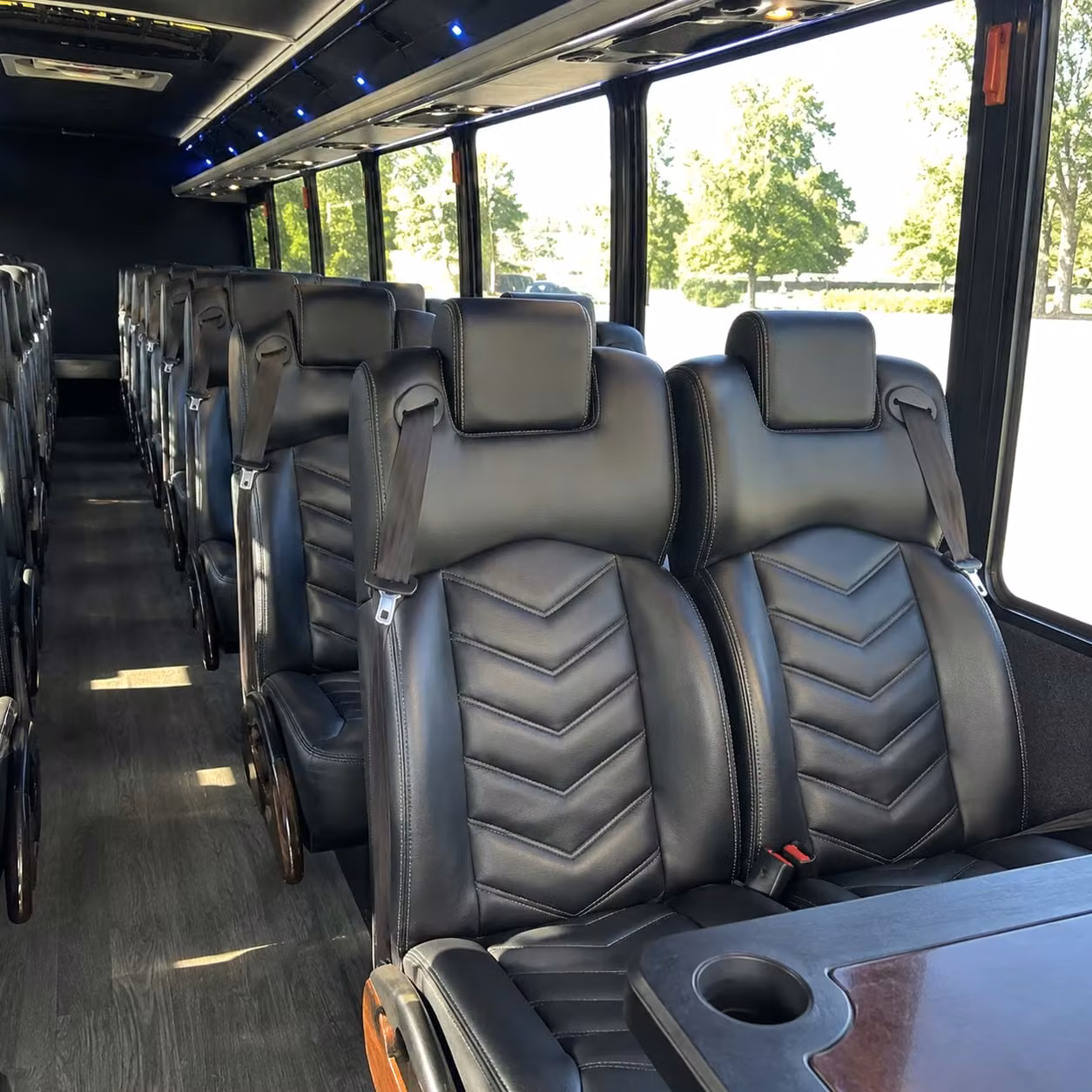 compare minibuses and charter buses for garland science art and history field trips