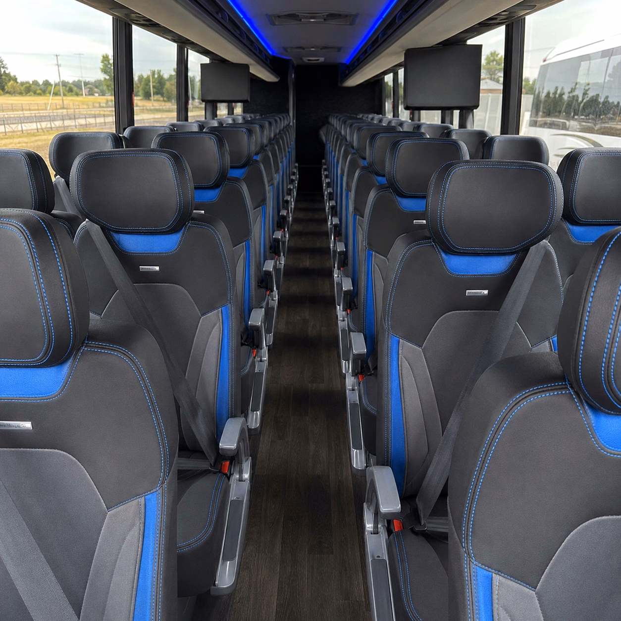 garland 56 passenger charter bus rental