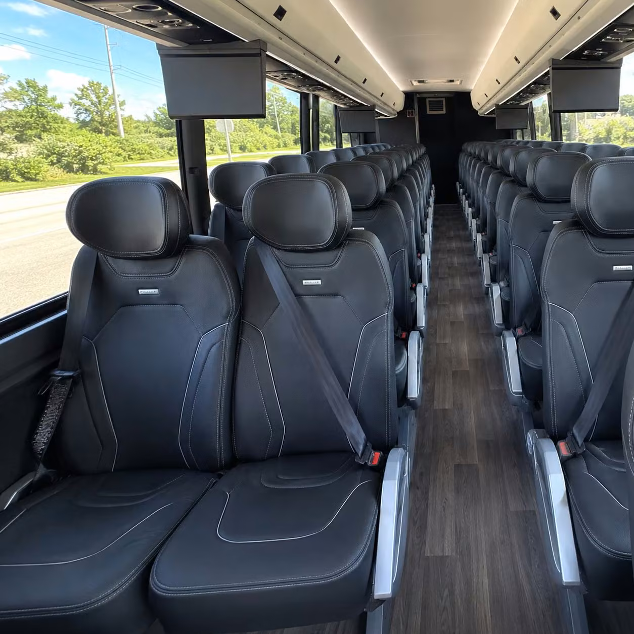 garland charter bus rental interior